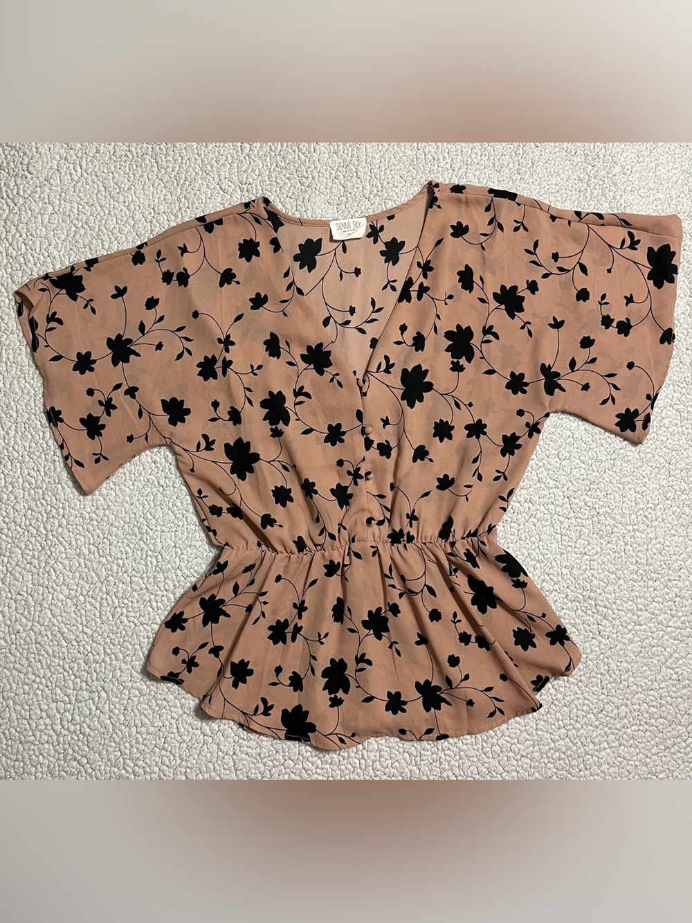 Sienna Sky Floral Peplum Blouse - Picture 3 of 12